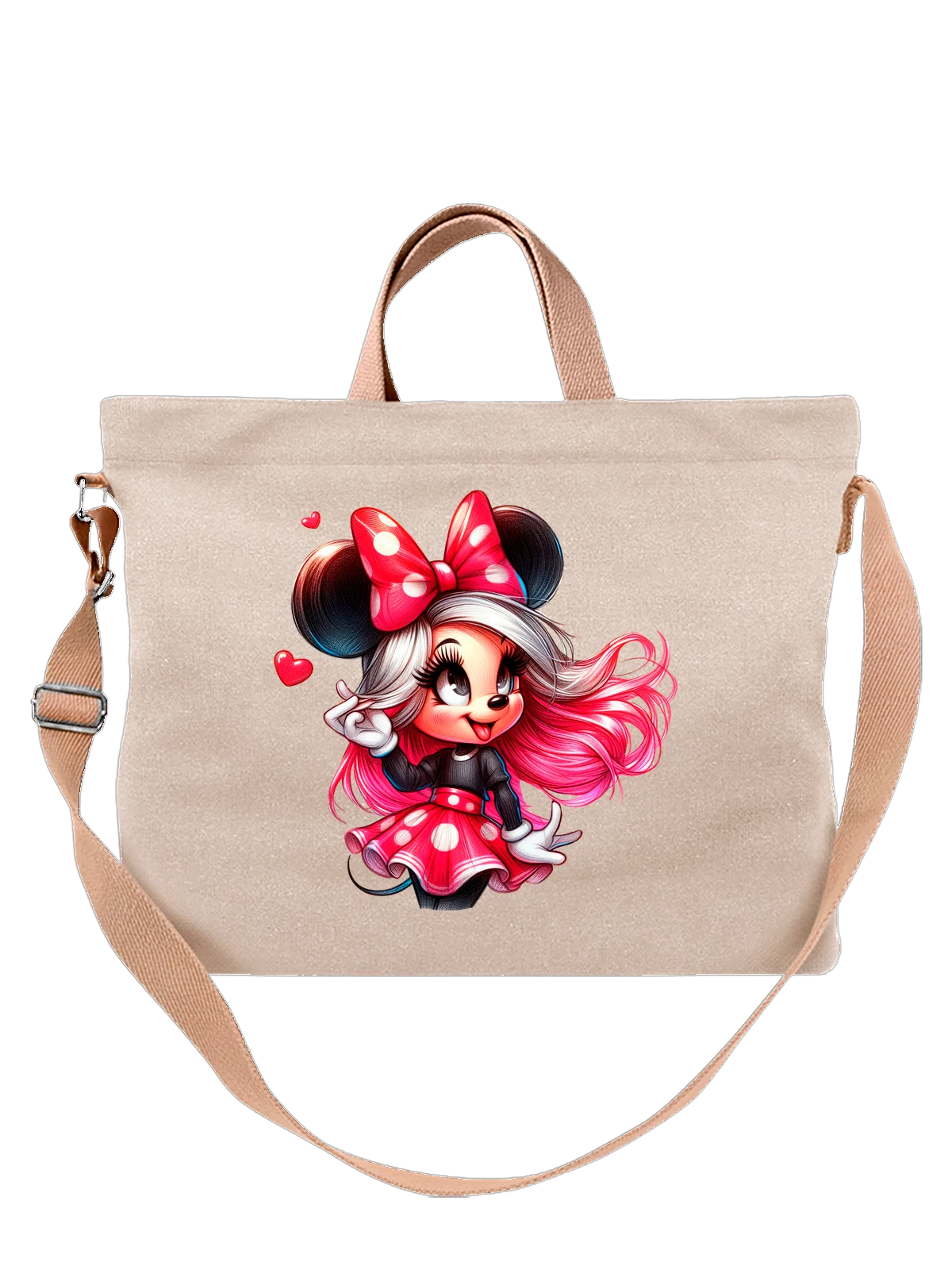 Сумка с Минни Маус Minnie Mouse белая с принтом — коллекционный образ — Белая, фото 1