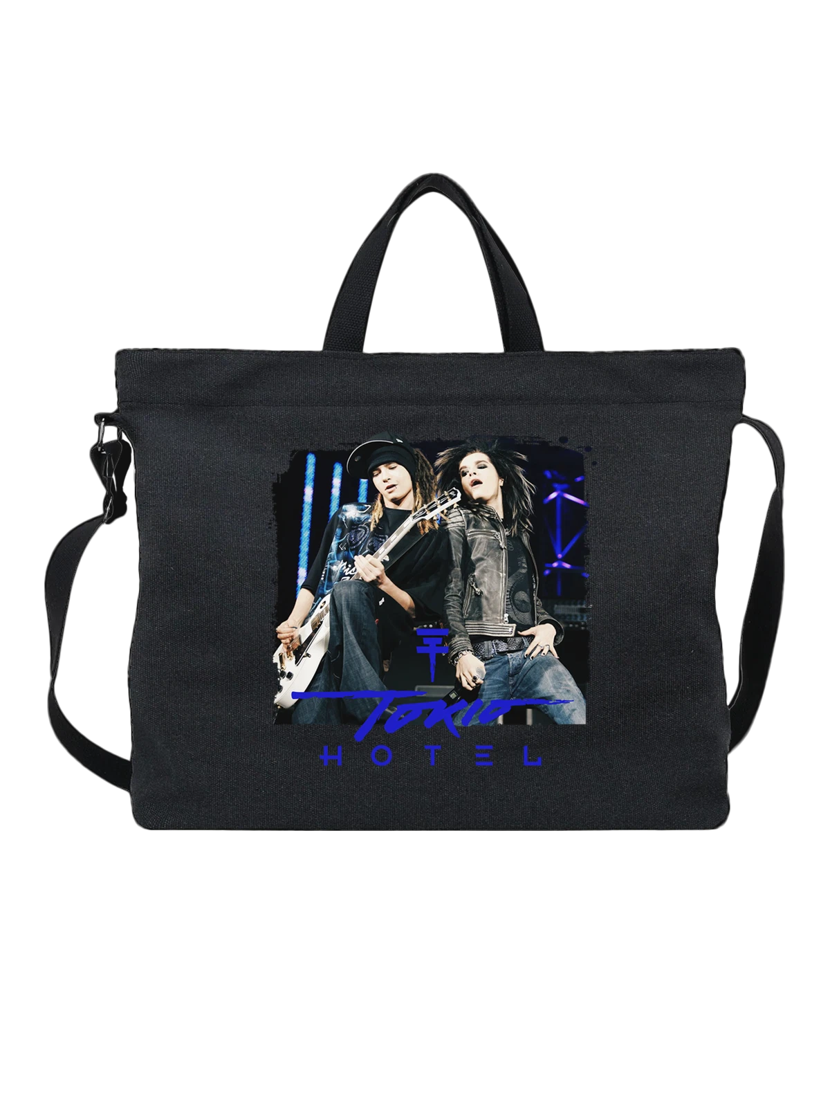 Сумка C группой Tokio Hotel Токио Хотел чёрная с принтом — песня — Чёрная, фото 1
