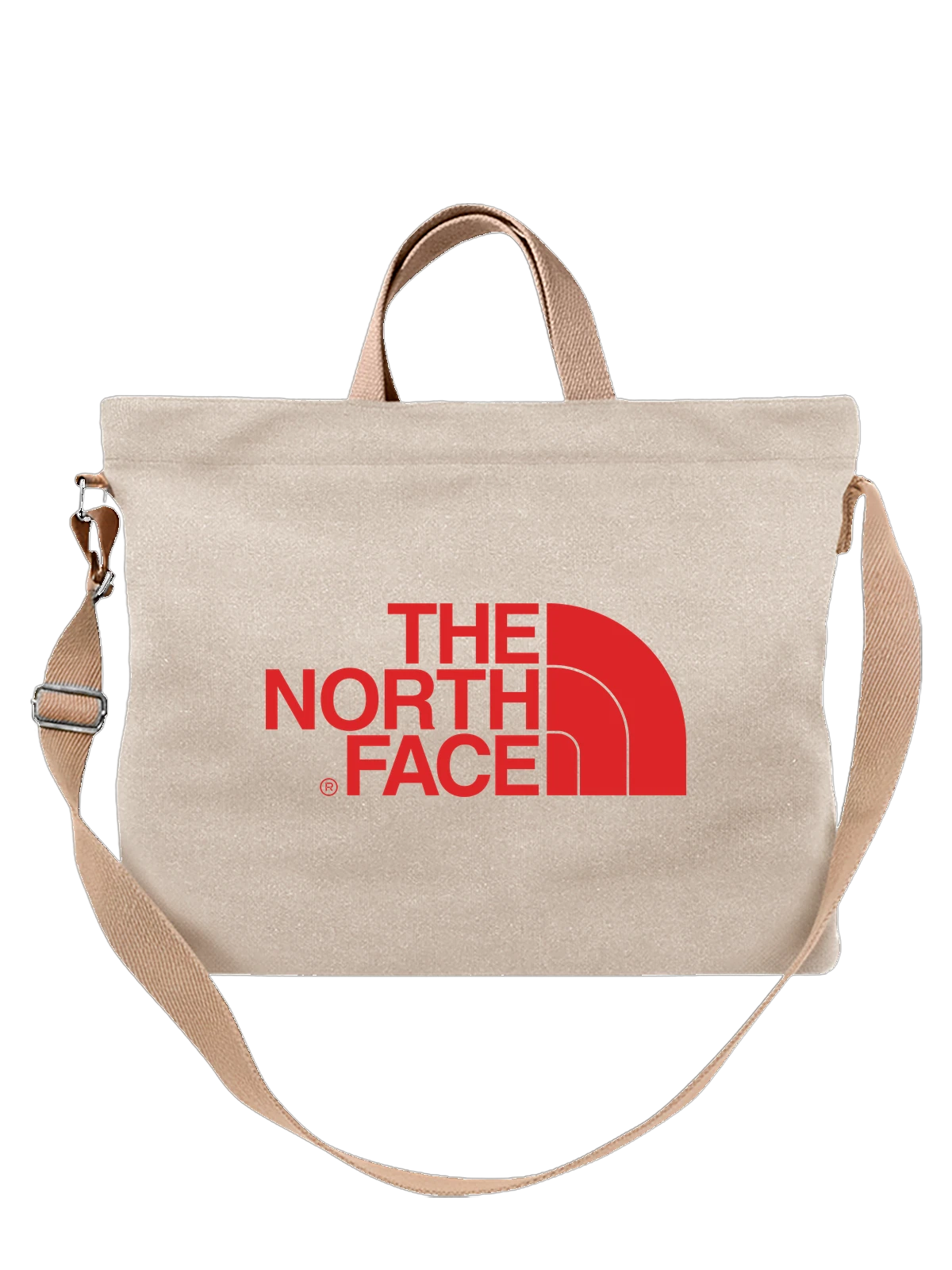 Сумка The Nord Face белая с принтом — походы и горы — Белая, фото 1