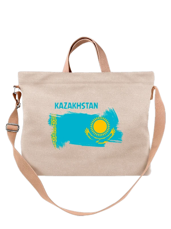 Сумка флаг Казахстана Kazakhstan — Белая, фото 1