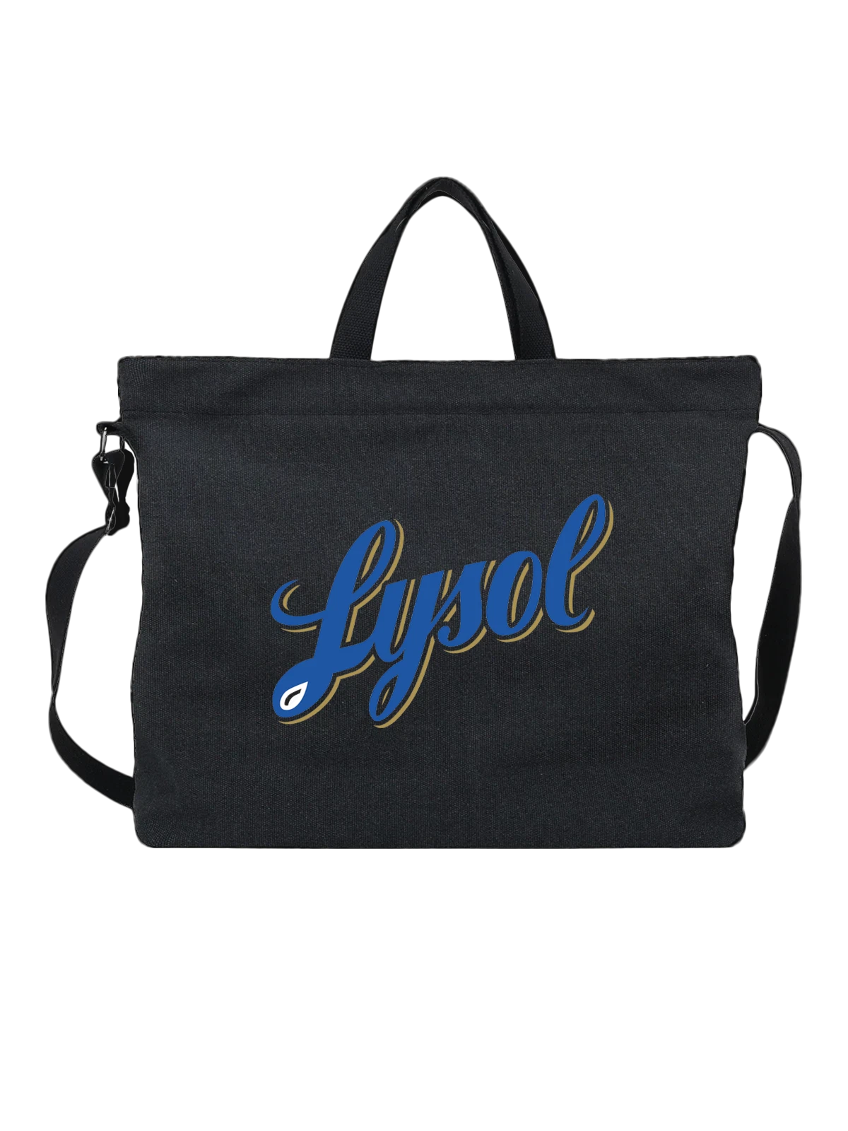 Сумка Lysol чёрная с принтом — современная айдентика — Чёрная, фото 1