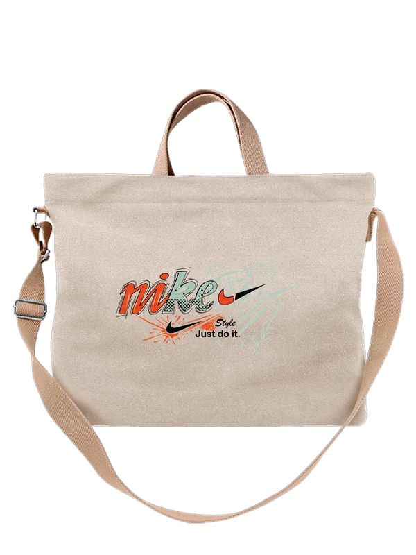 Сумка Nike с логотипом swoosh и абстракцией — Белая, фото 1