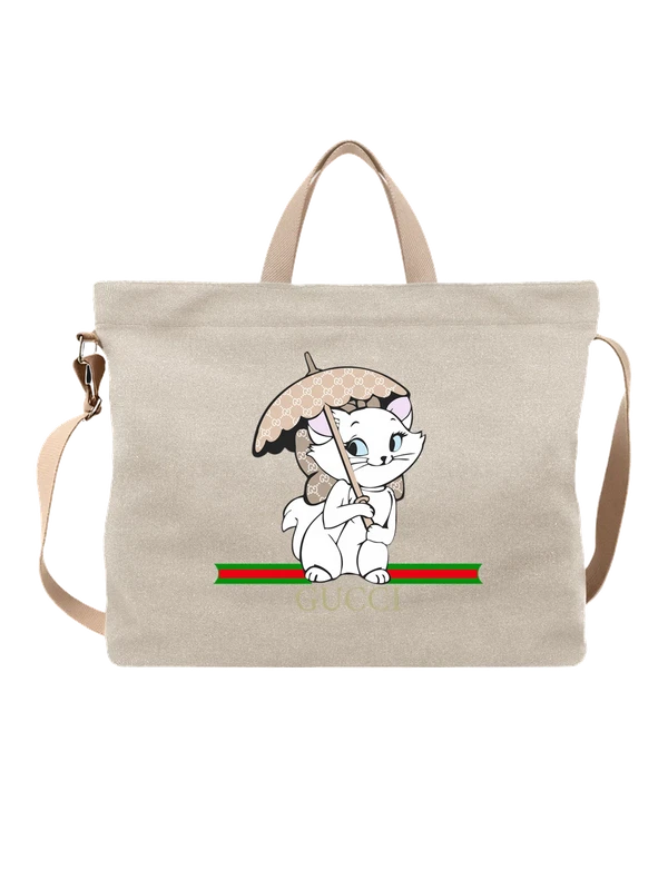 Сумка белая кошка с зонтом в стиле Gucci — Белая, фото 1