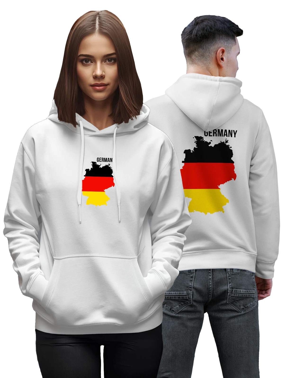 Худи с флагом Германии Germany белое с принтом — национальная символика — Белая, фото 1