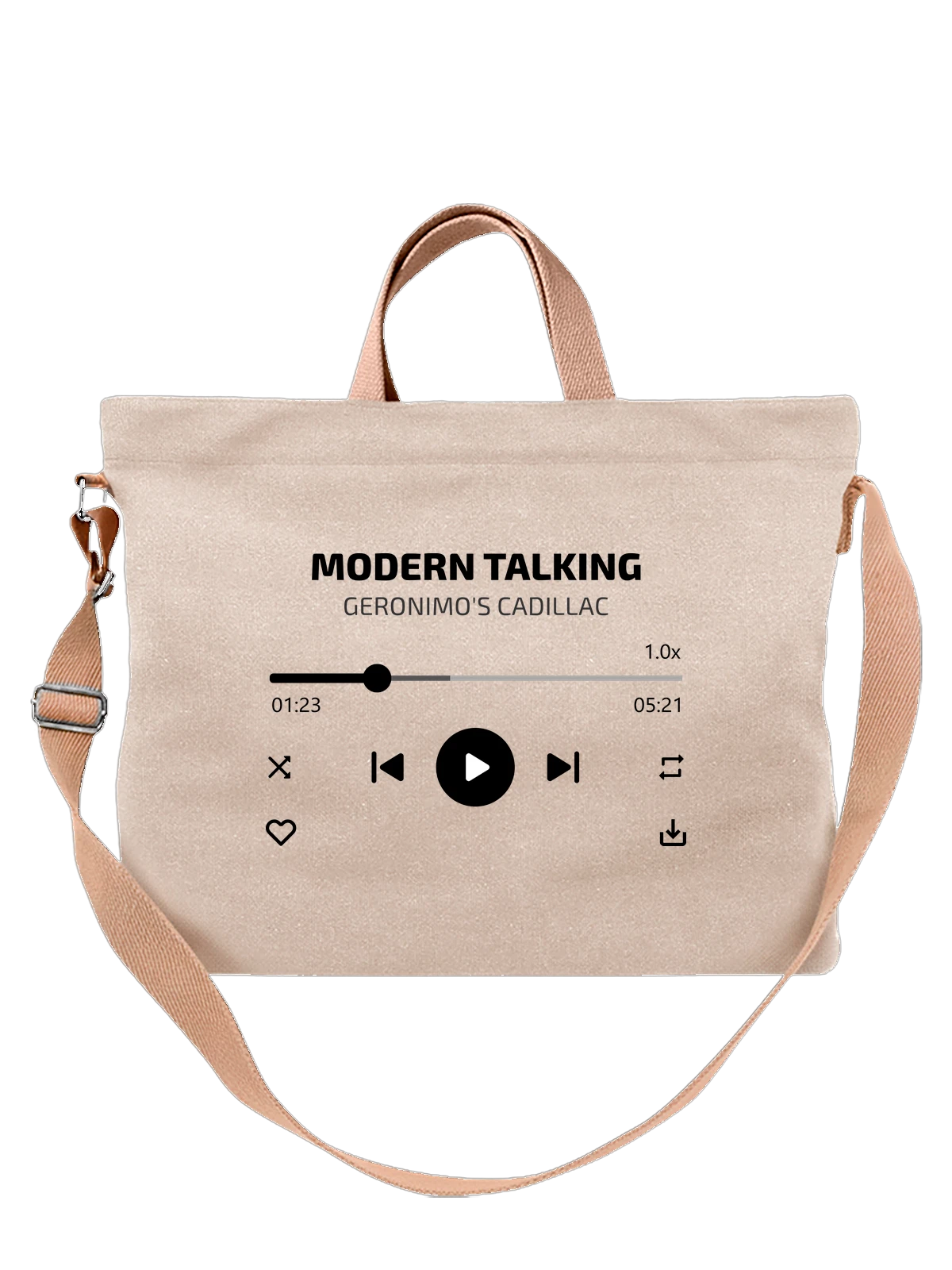 Сумка Modern Talking Кадиллак Жеронимо белая с принтом — футболка подростку — Белая, фото 1