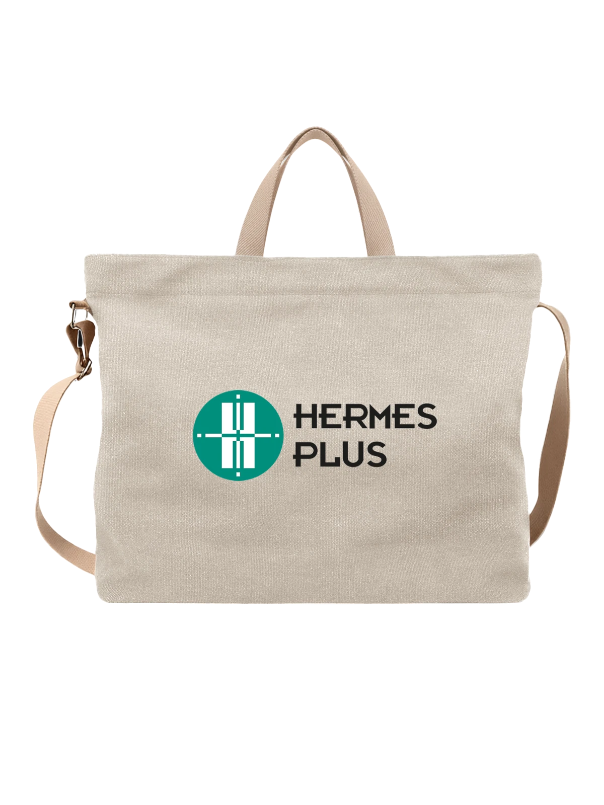 Сумка Hermes белая с принтом — контрастный принт — Белая, фото 1