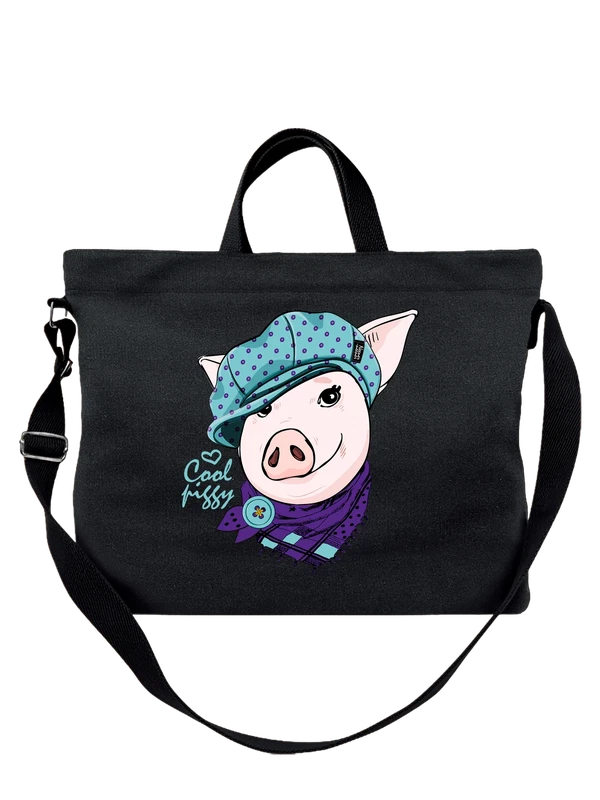 Сумка свинка cool piggy — Чёрная, фото 1
