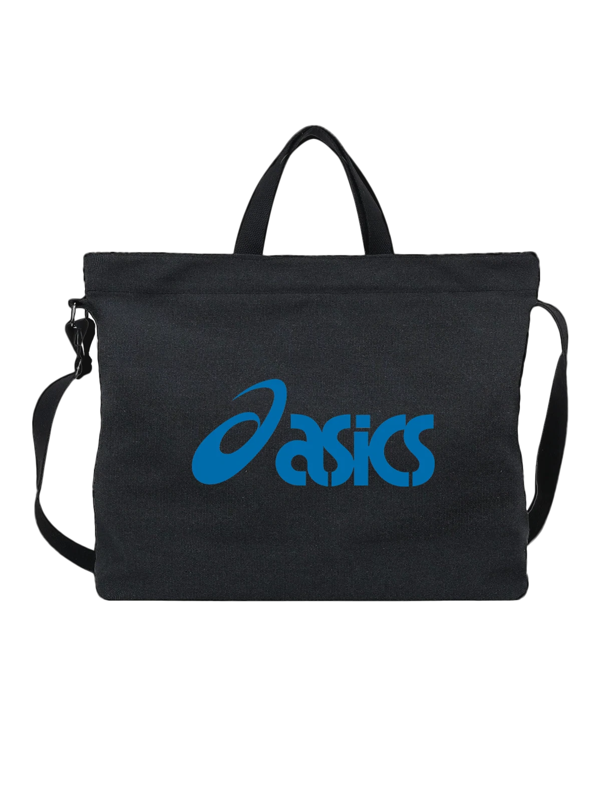 Сумка Asics чёрная с принтом — марафон и тренировки — Чёрная, фото 1