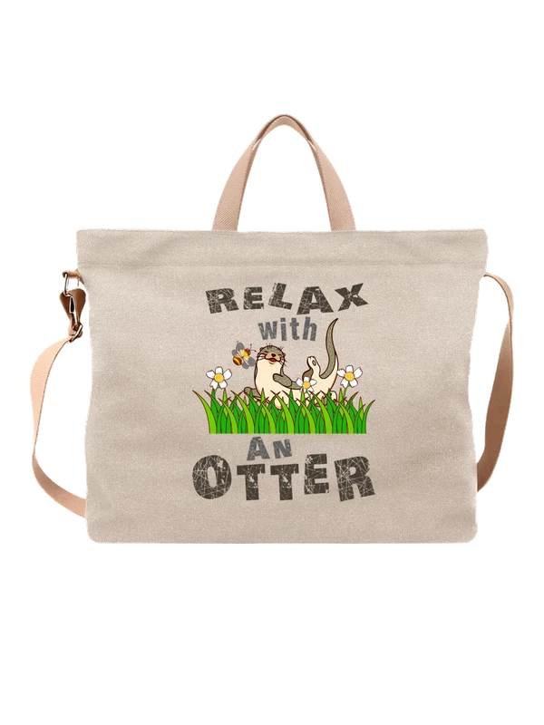 Сумка выдра relax with an otter — Белая, фото 1