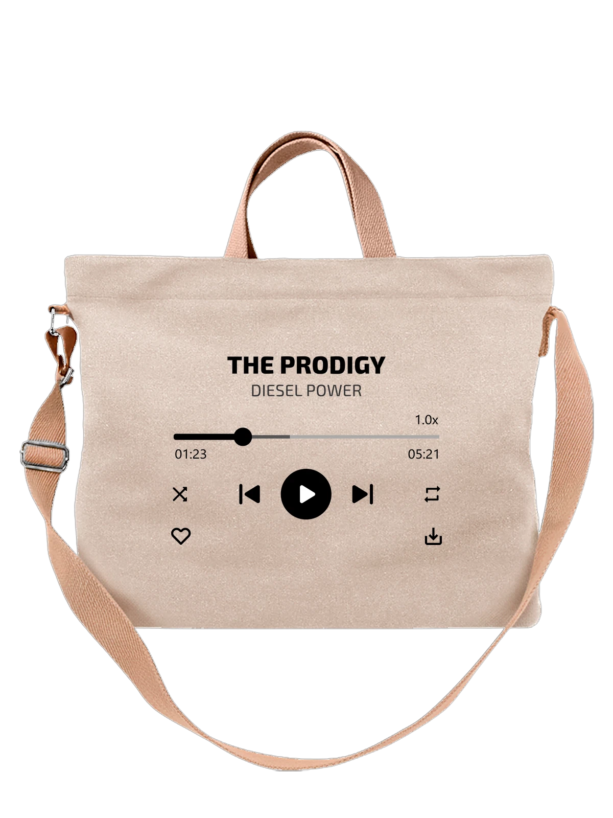 Сумка The Prodigy Diesel Power белая с принтом — песня — Белая, фото 1