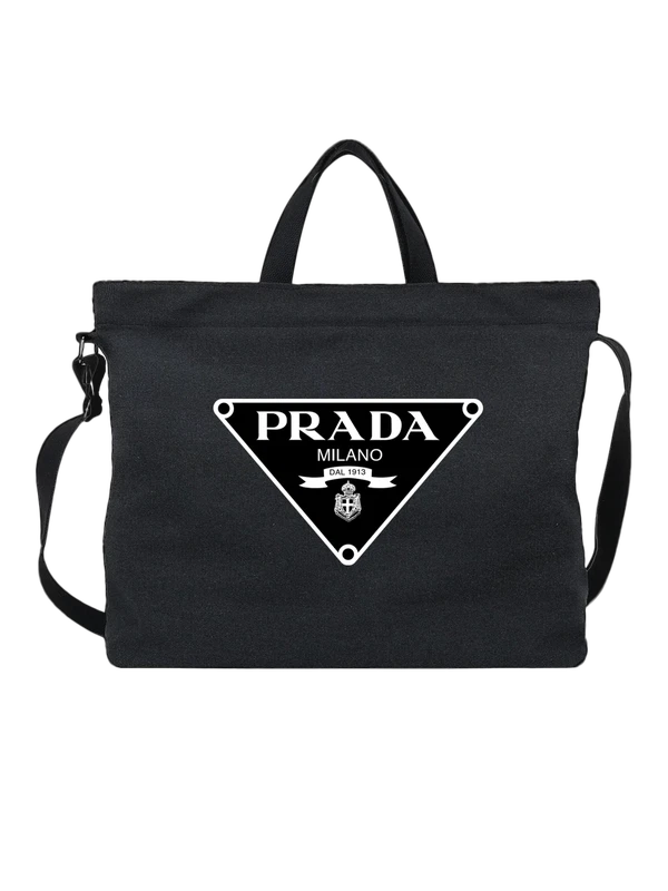 Сумка Prada Milano герб DALI 1913 черный треугольник — Чёрная, фото 1
