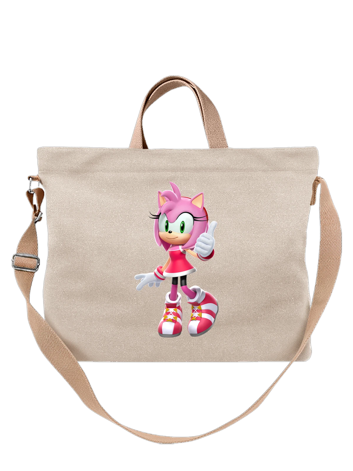 Сумка Соник Sonic Эми Роуз белая с принтом — скорость — Белая, фото 1