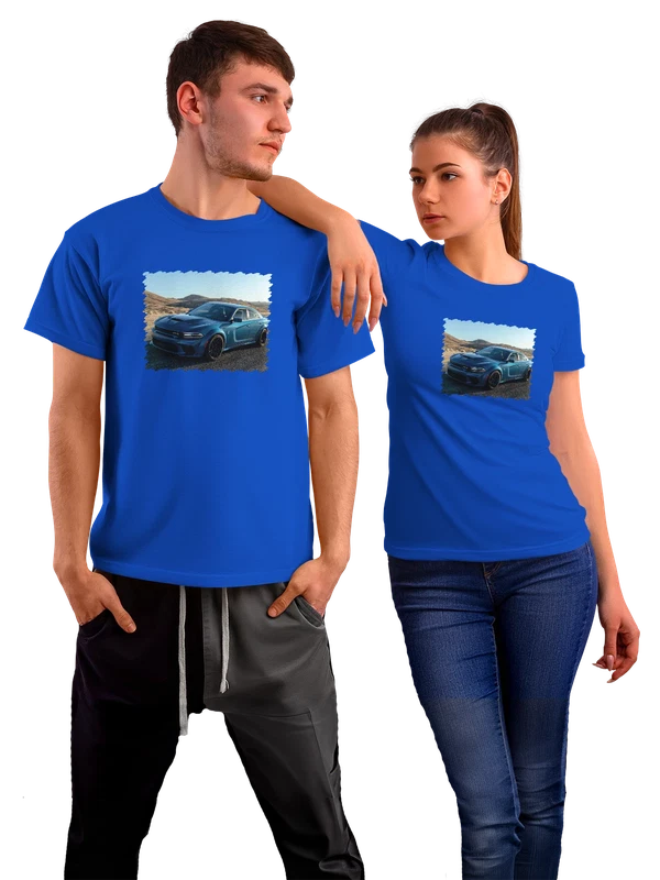 Футболка машина Dodge Charger — Синяя, фото 1