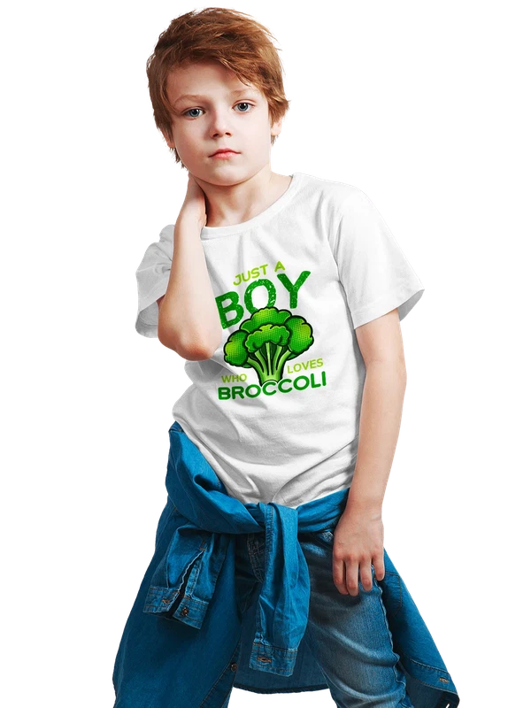 Футболка с брокколи just a boy — Белая, фото 1