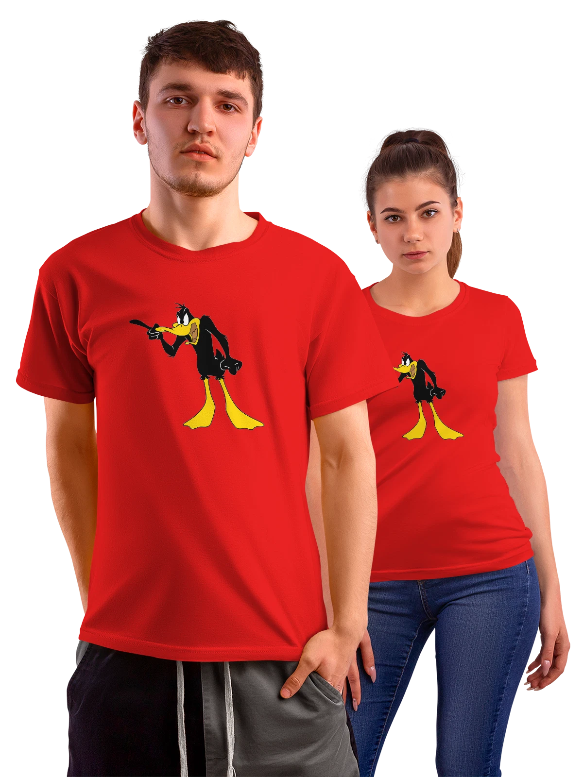 Футболка Утка даффи дак daffy duck красная с принтом — Daffy Duck — Красная, фото 1