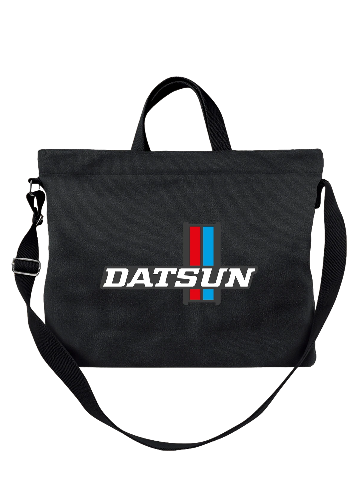 Сумка Datsun чёрная с принтом — ретро автомобиль — Чёрная, фото 1