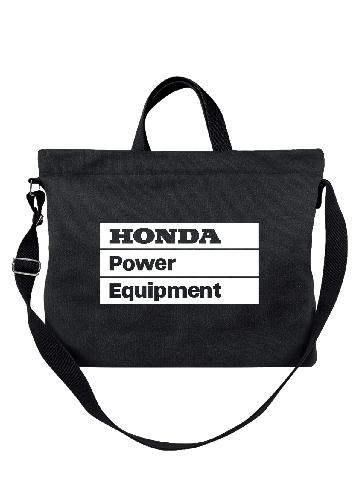 Сумка Honda чёрная с принтом — монохромный принт — Чёрная, фото 1