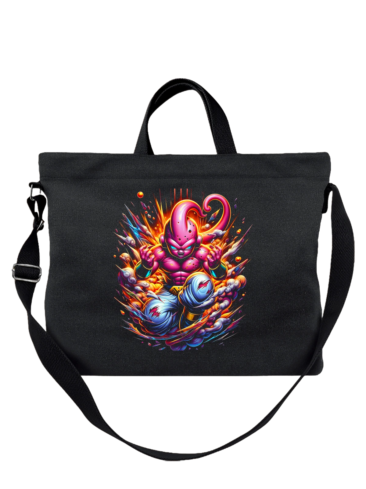 Сумка Маджин Буу Dragon Ball Z в атаке чёрная с принтом — суперзлодей — Чёрная, фото 1