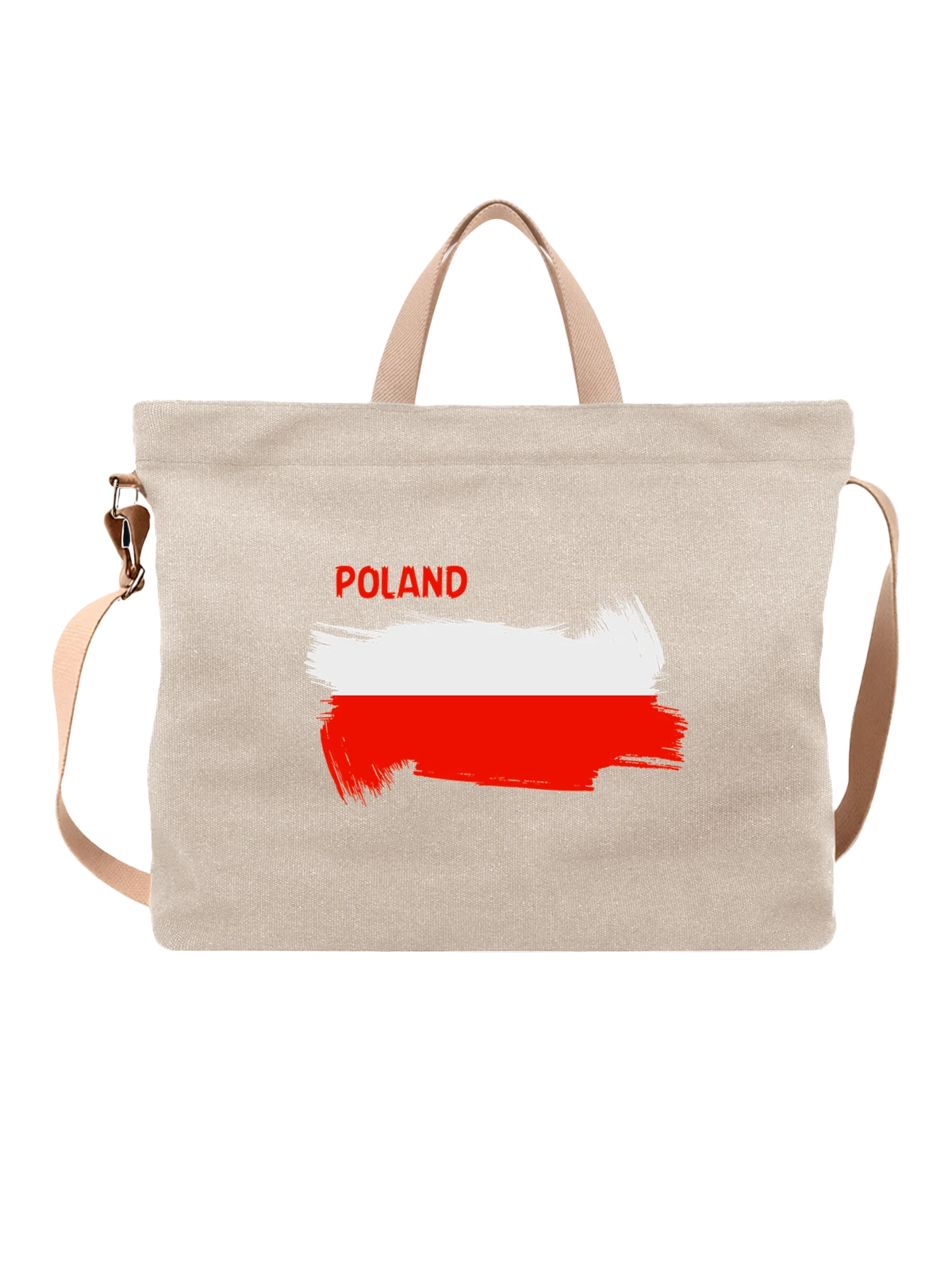 Сумка Флаг Польши Poland белая с принтом — национальная символика — Белая, фото 1