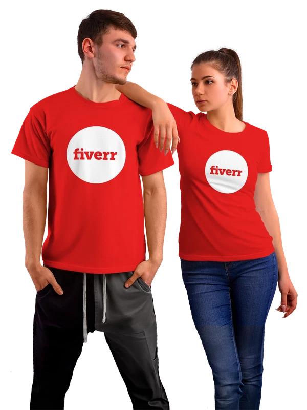 Футболка Fiverr — Красная, фото 1
