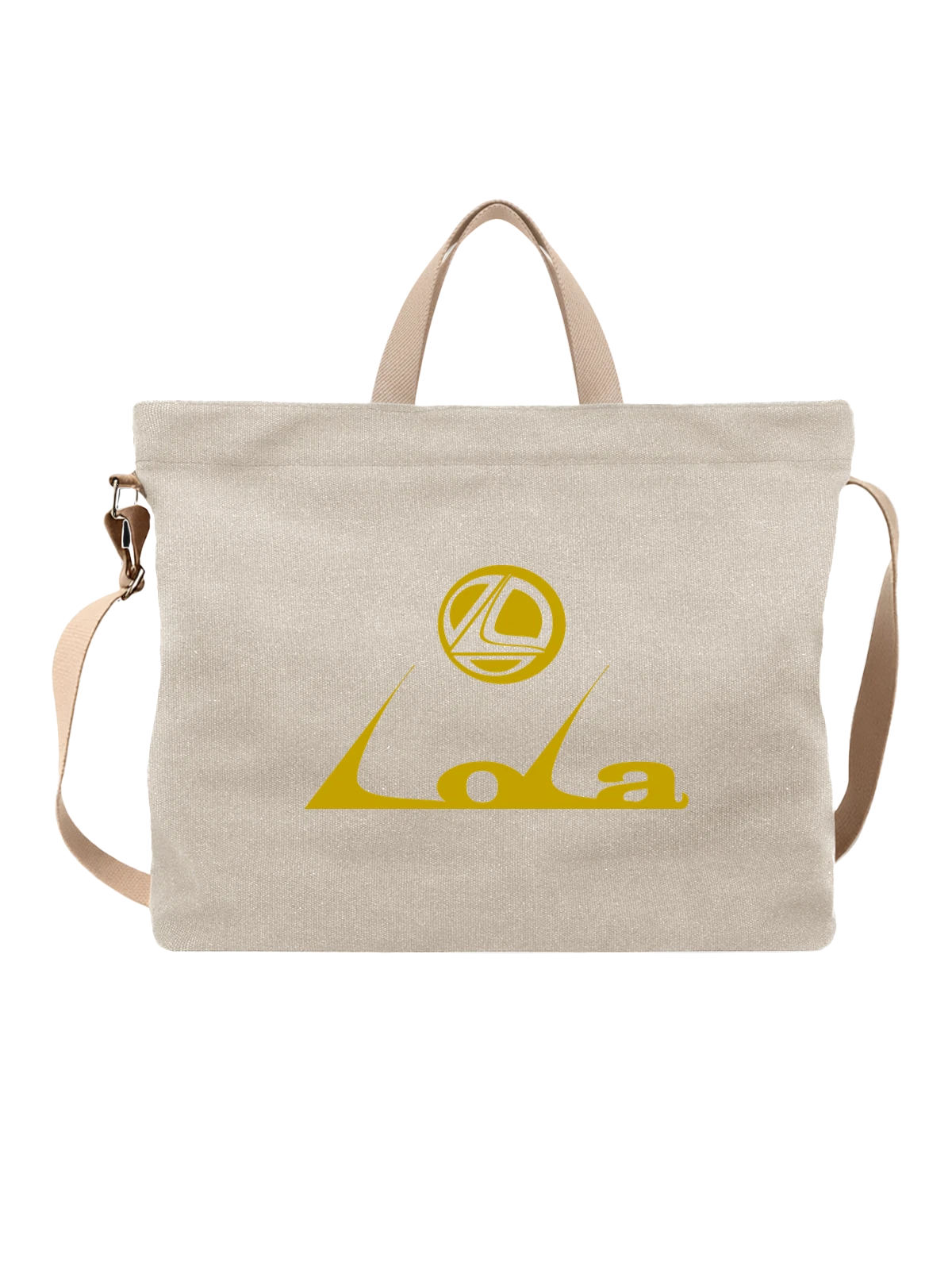 Сумка Lola белая с принтом — современная айдентика — Белая, фото 1