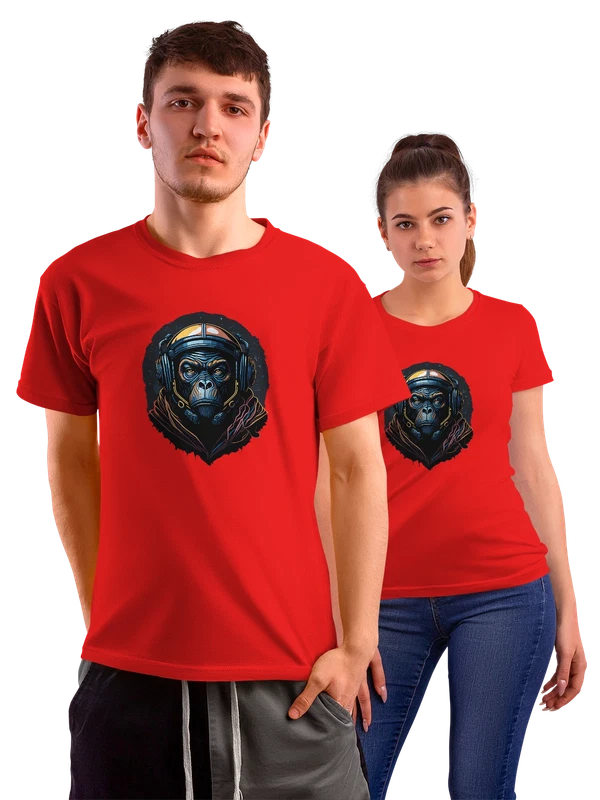 Футболка Космобоец Space Ape Sci-Fi пилот космический — Красная, фото 1