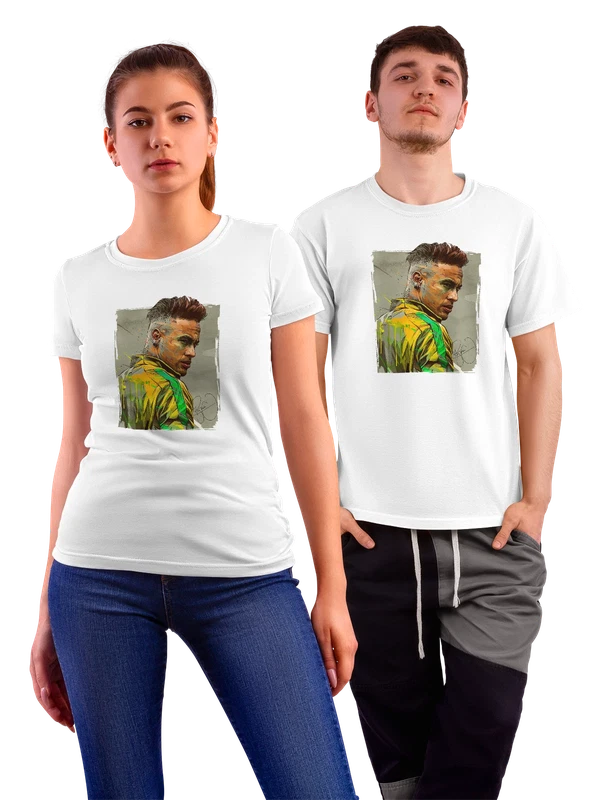 Футболка с Неймаром Neymar футболист — Белая, фото 1