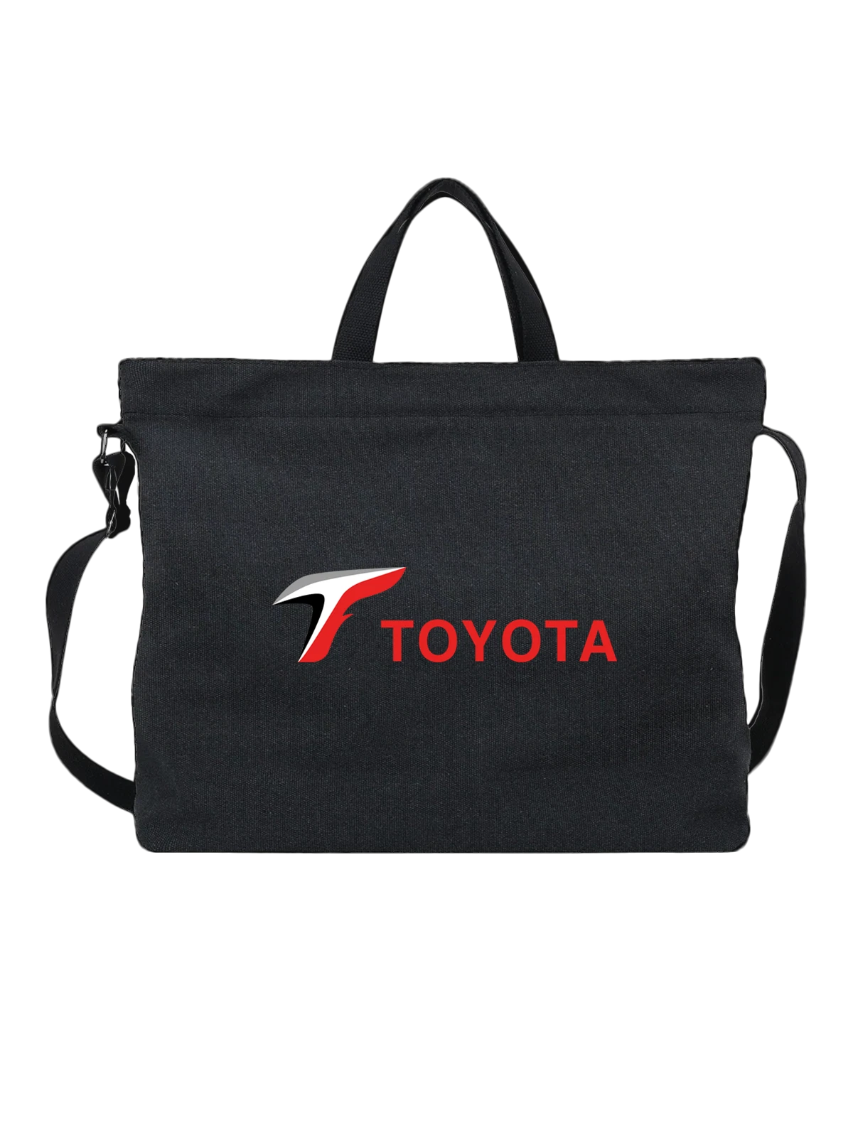 Сумка Toyota чёрная с принтом — динамичная композиция — Чёрная, фото 1