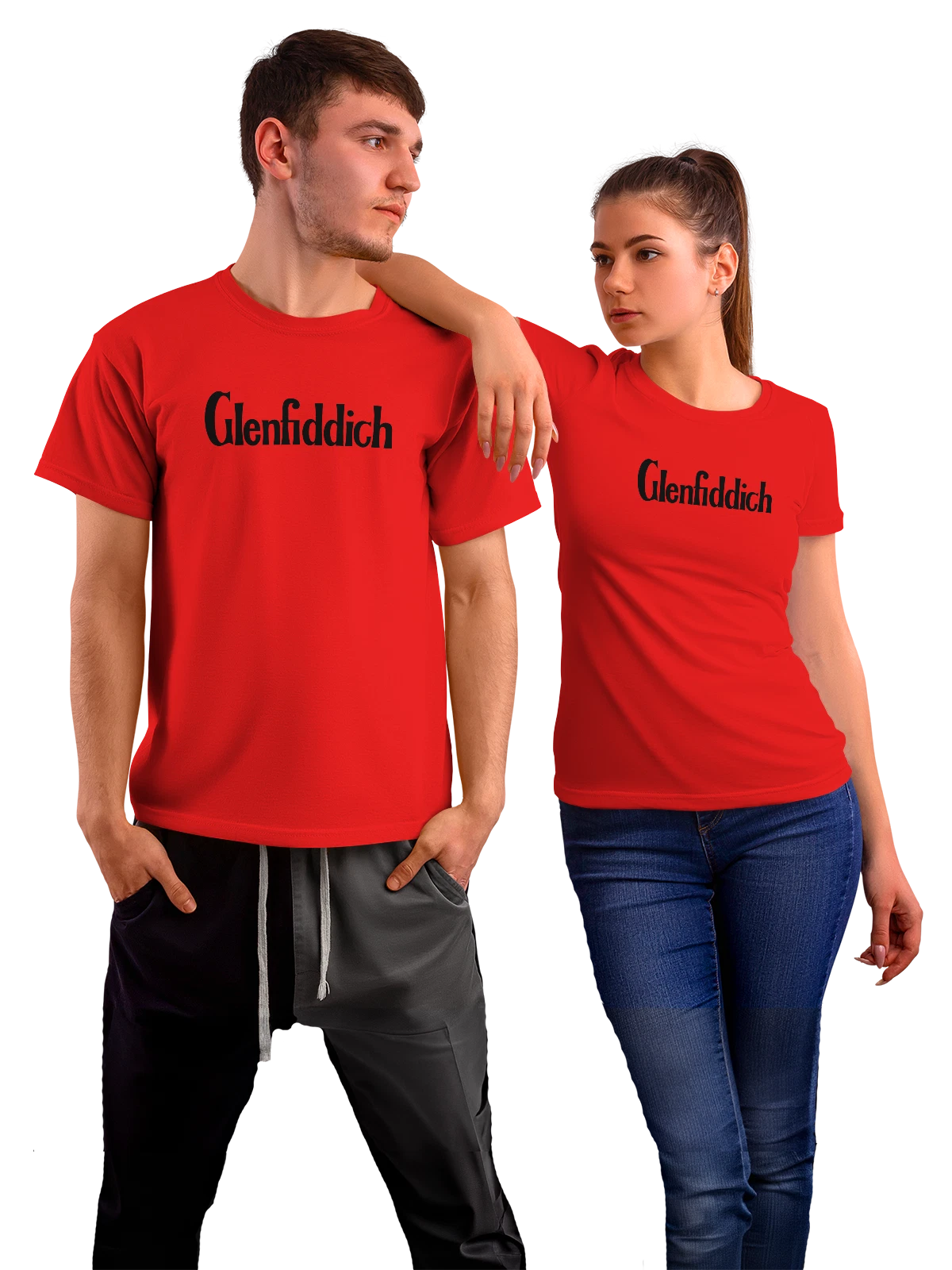 Футболка Glenfiddich красная с принтом — футболка для вечеринки — Красная, фото 1
