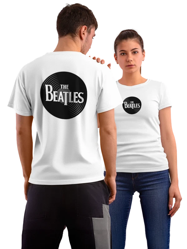 Футболка The Beatles пластинка — Белая, фото 1
