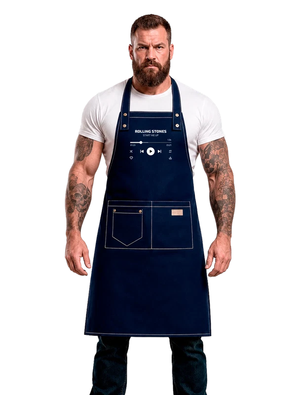 Фартук Rolling Stones Start Me Up — Синяя, фото 1