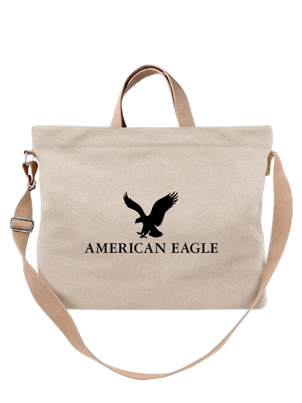 Сумка American Eagle белая с принтом — университетский стиль — Белая, фото 1