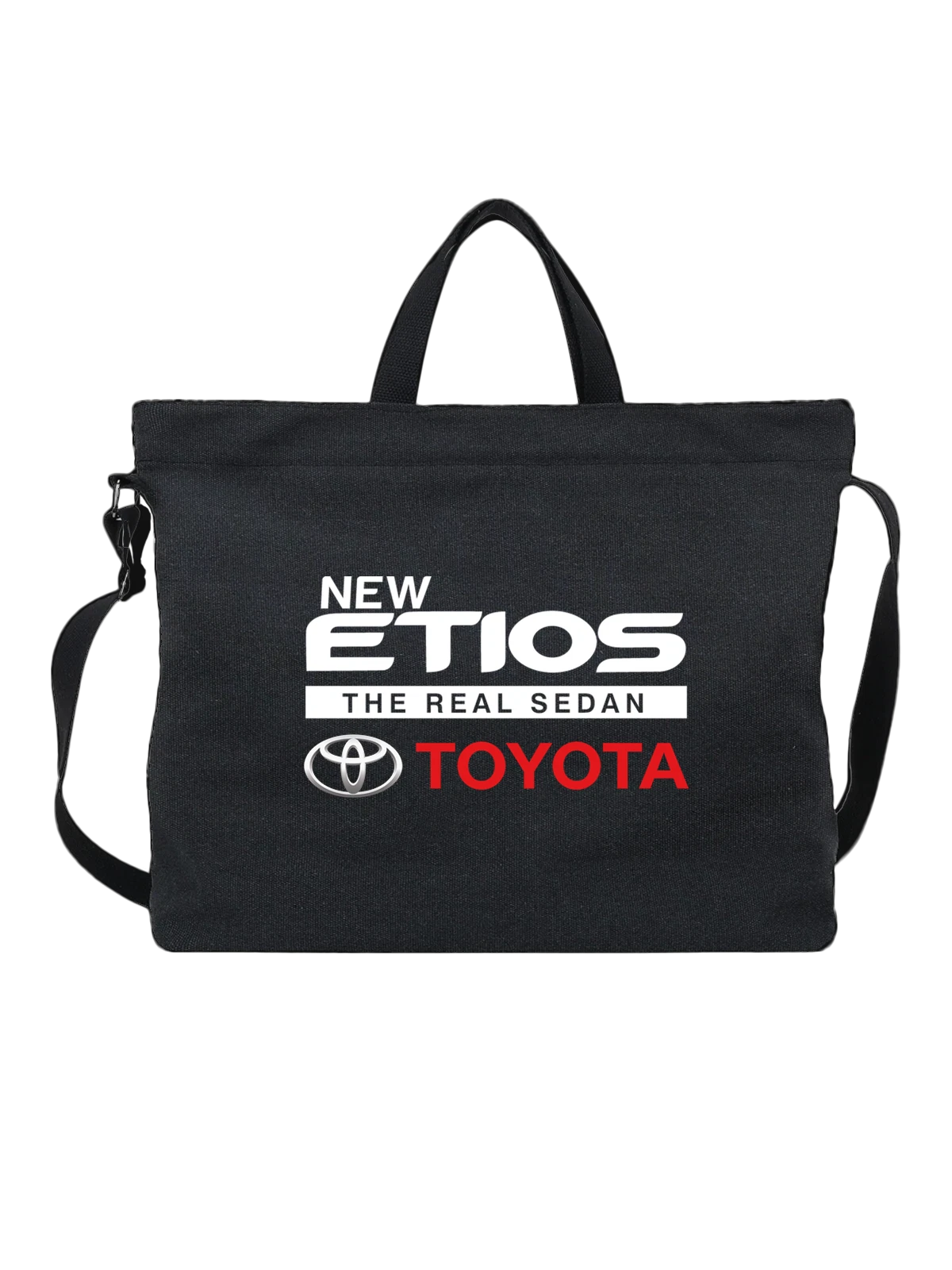 Сумка Toyota чёрная с принтом — модель компактного седана — Чёрная, фото 1