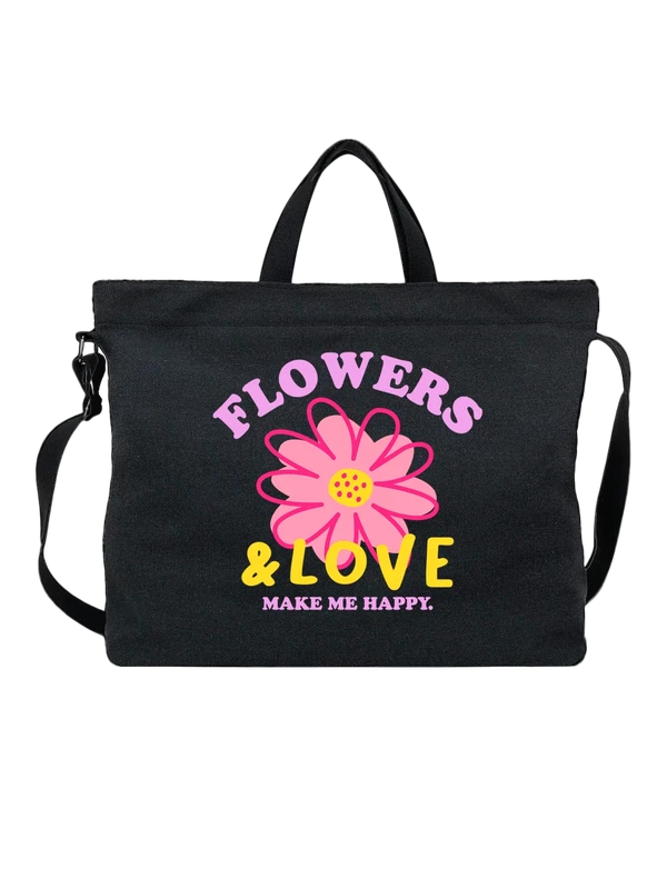 Сумка flowers and love — Чёрная, фото 1