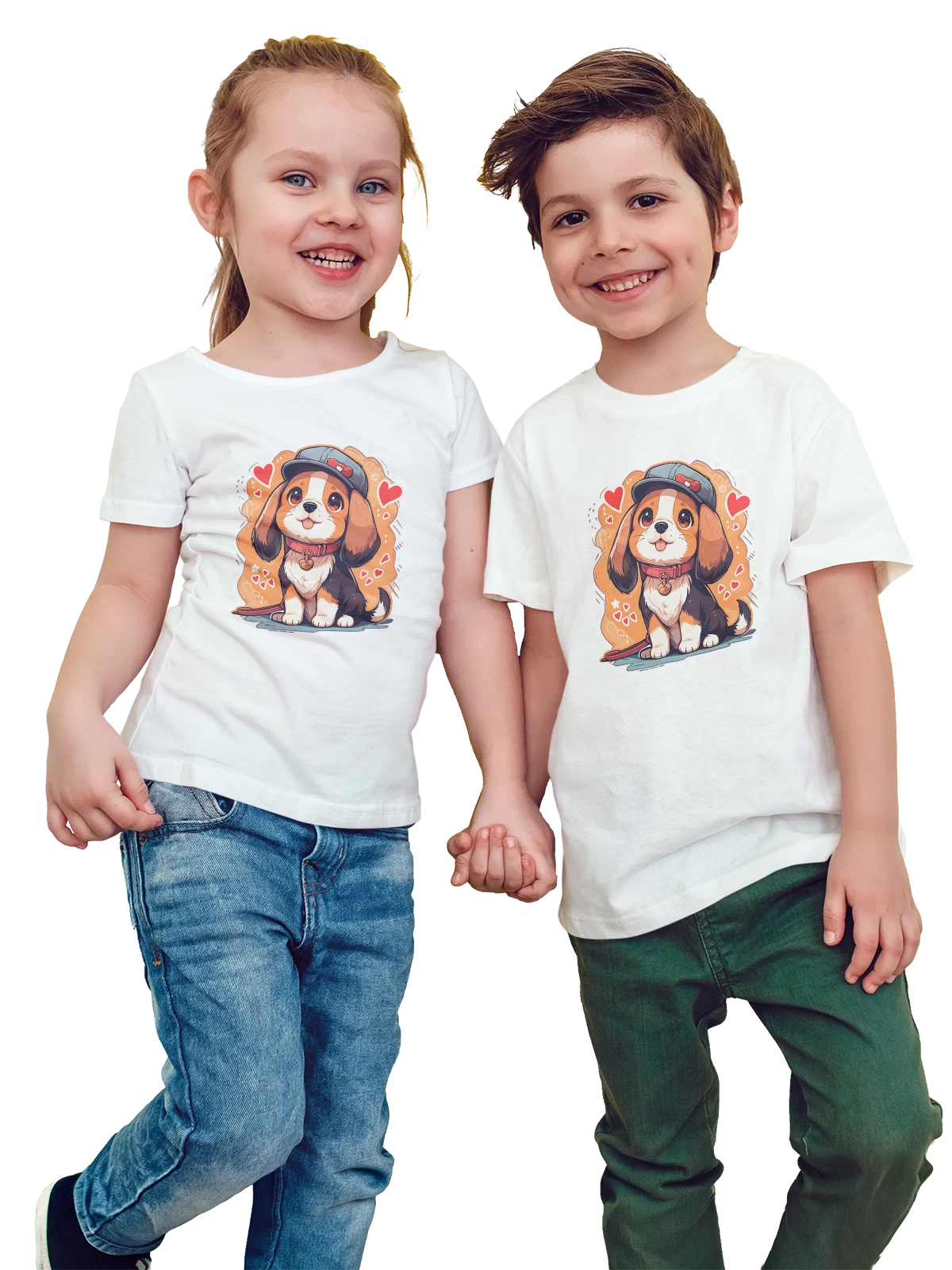 Футболка детская Бигль белая с принтом — кинология — Белая, фото 1