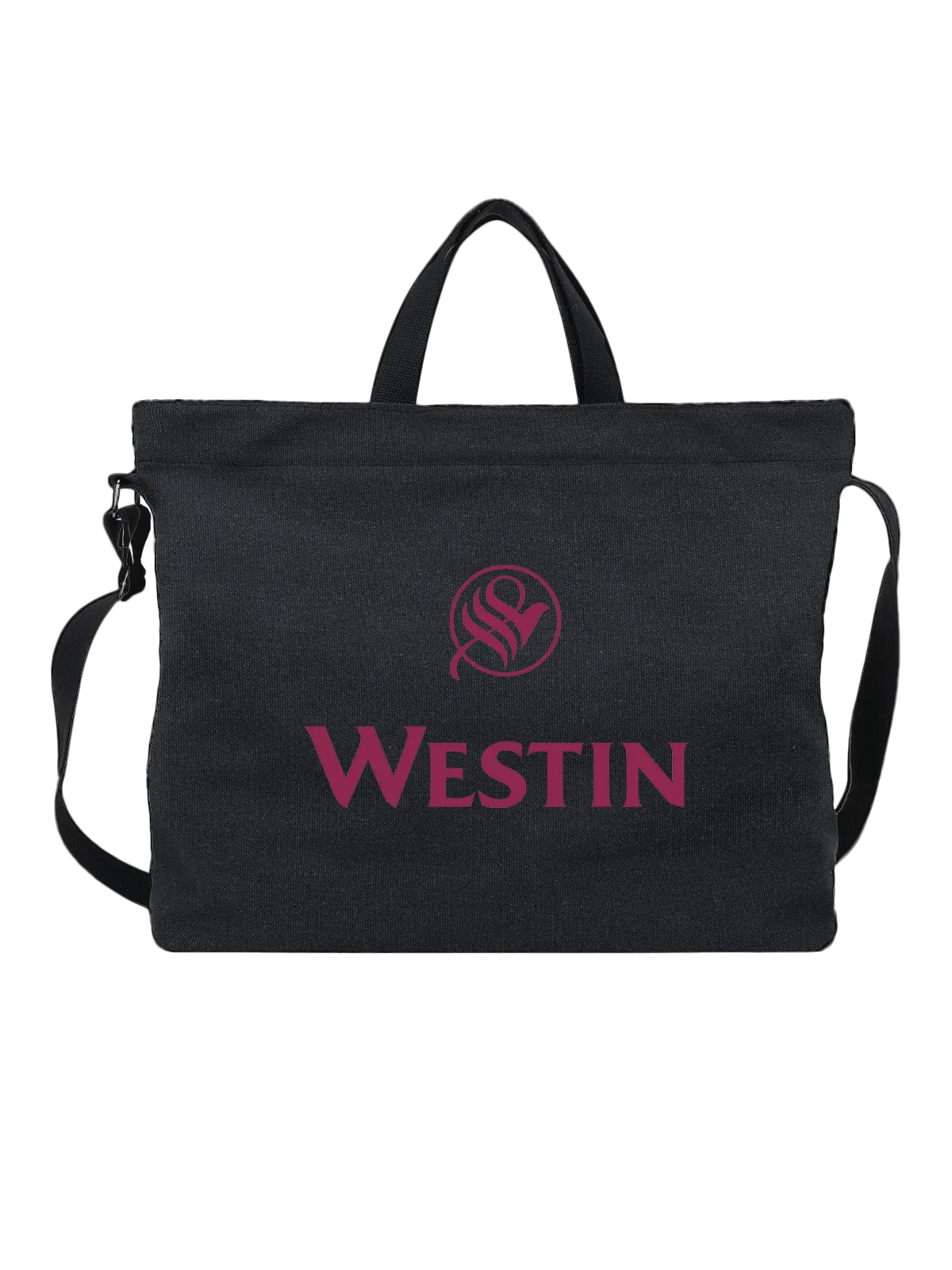 Сумка Westin чёрная с принтом — современная айдентика — Чёрная, фото 1