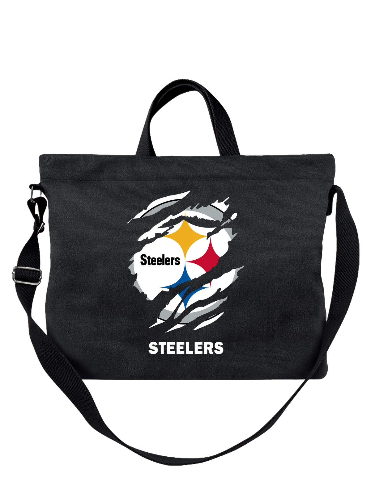Сумка Pittsburgh Steelers логотип NFL команда чёрная с принтом — НФЛ — Чёрная, фото 1