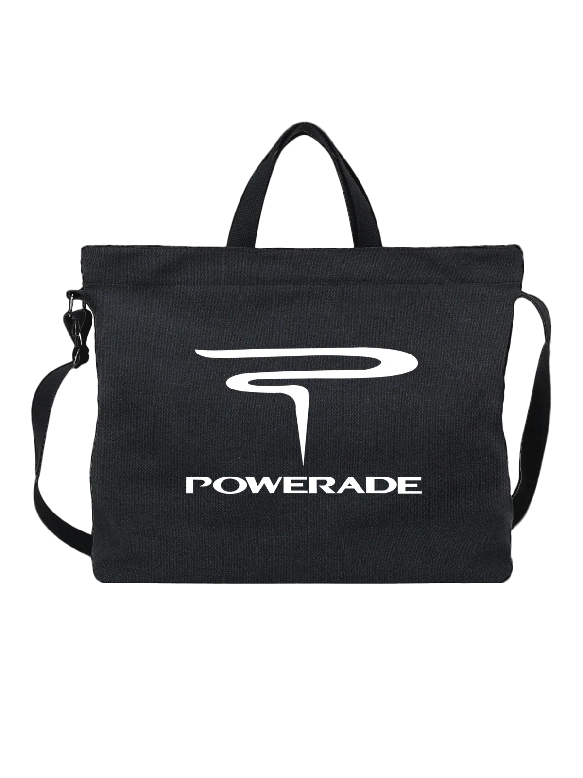 Сумка Powerade чёрная с принтом — современная айдентика — Чёрная, фото 1