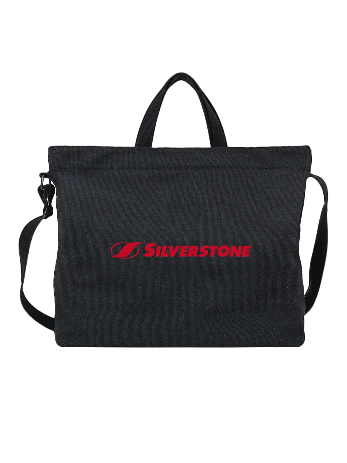 Сумка SilverStone чёрная с принтом — современная айдентика — Чёрная, фото 1