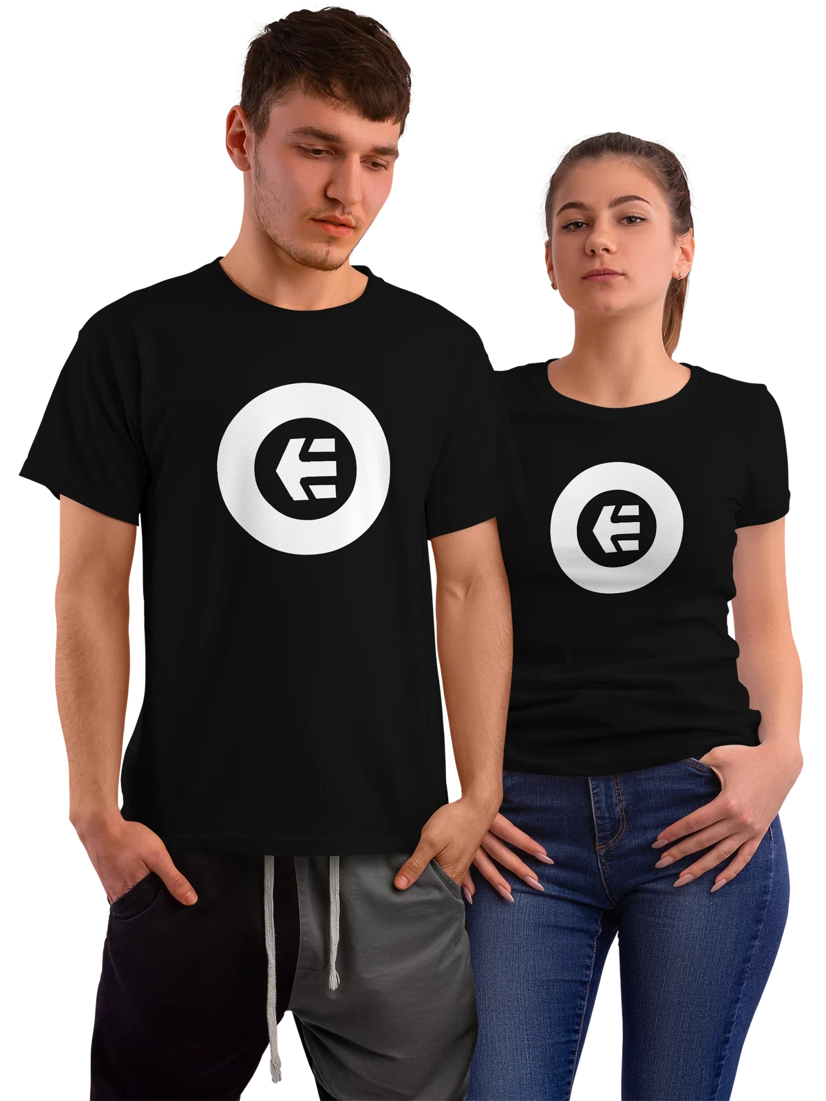 Футболка Etnies чёрная с принтом — кеды для скейтбординга — Чёрная, фото 1