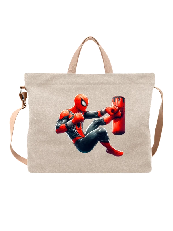 Сумка с Человеком Пауком Spider Man боксером — Белая, фото 1