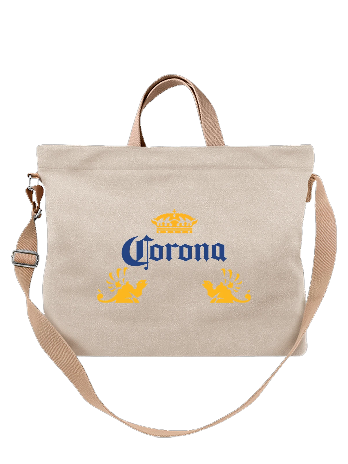 Сумка Corona белая с принтом — светлый лагер — Белая, фото 1