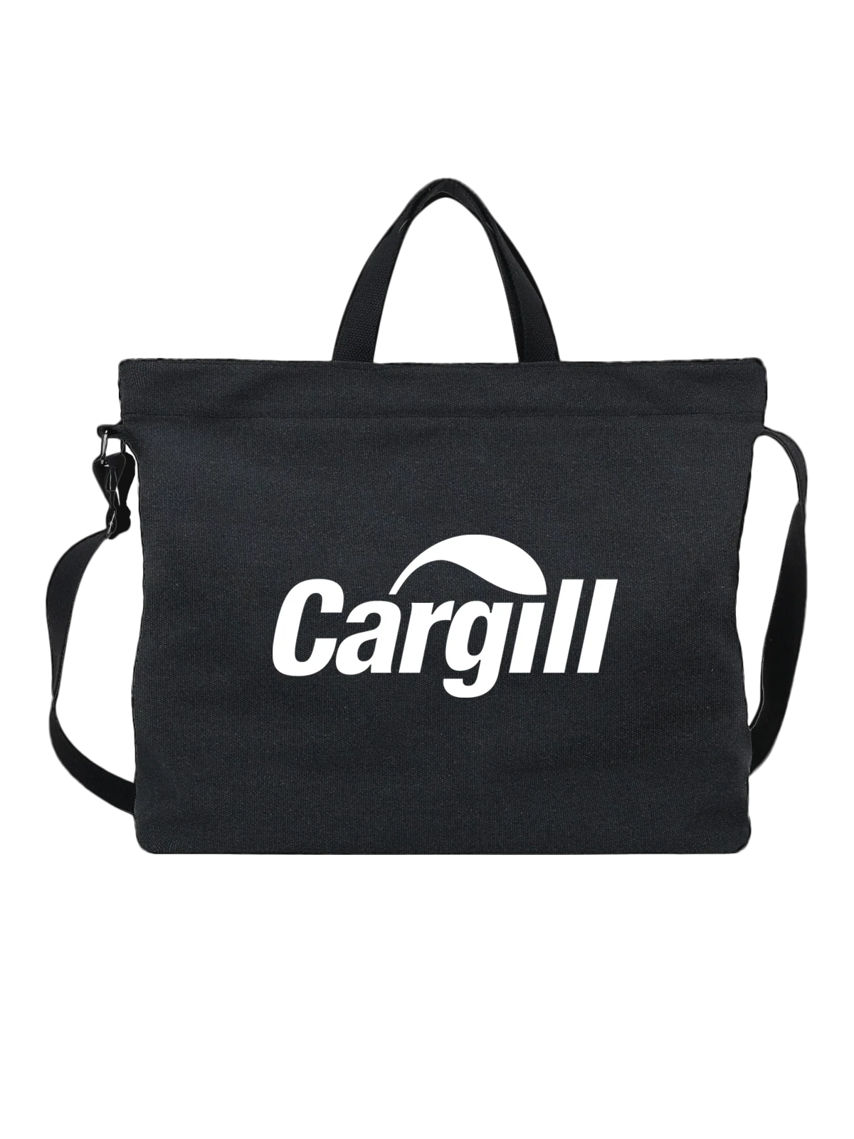 Сумка Cargill чёрная с принтом — современная айдентика — Чёрная, фото 1