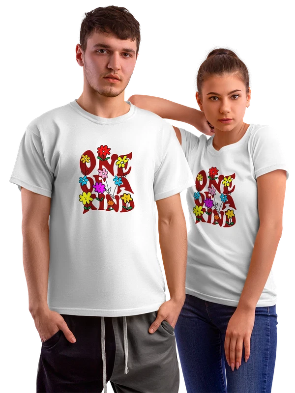 Футболка с цветами one of a kind — Белая, фото 1