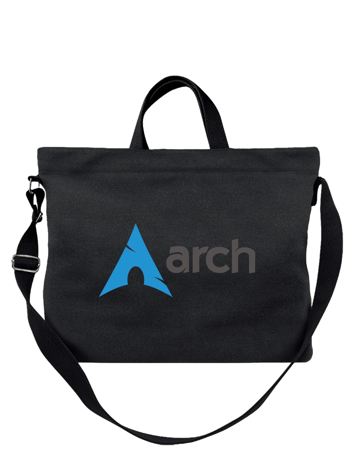 Сумка Arch чёрная с принтом — современная айдентика — Чёрная, фото 1