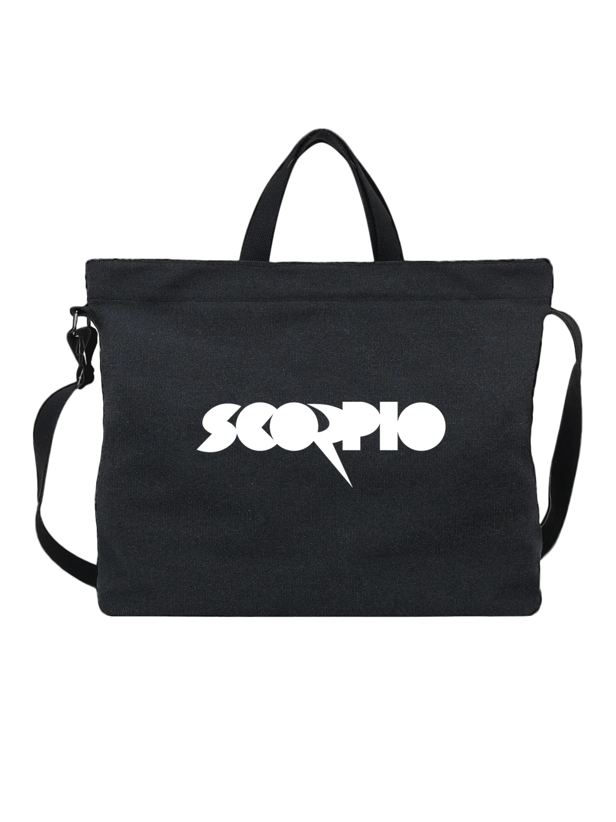 Сумка Scorpio чёрная с принтом — современная айдентика — Чёрная, фото 1