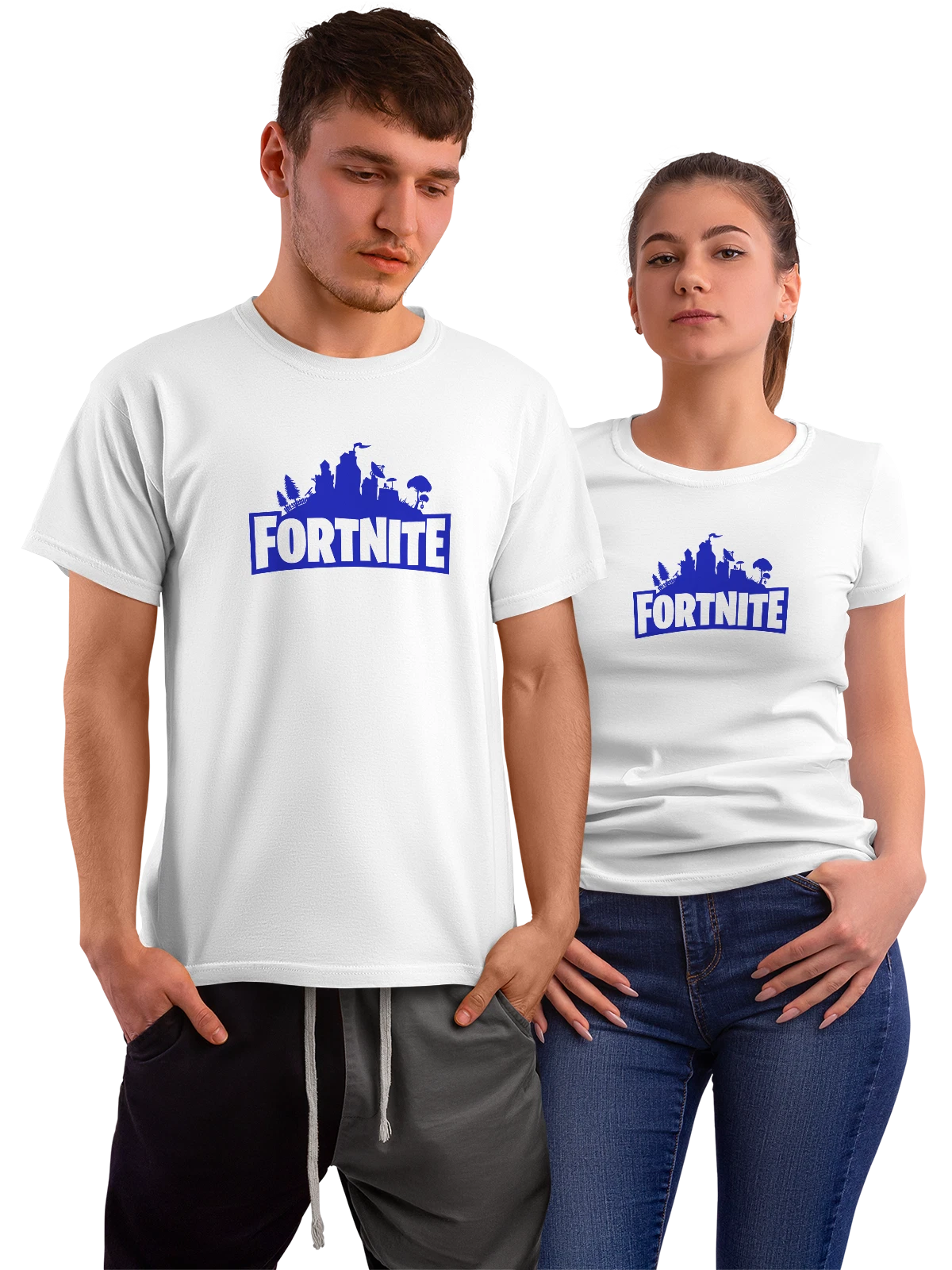 Футболка Фортнайт Fortnite логотип игры белая с принтом — футболка с принтом — Белая, фото 1