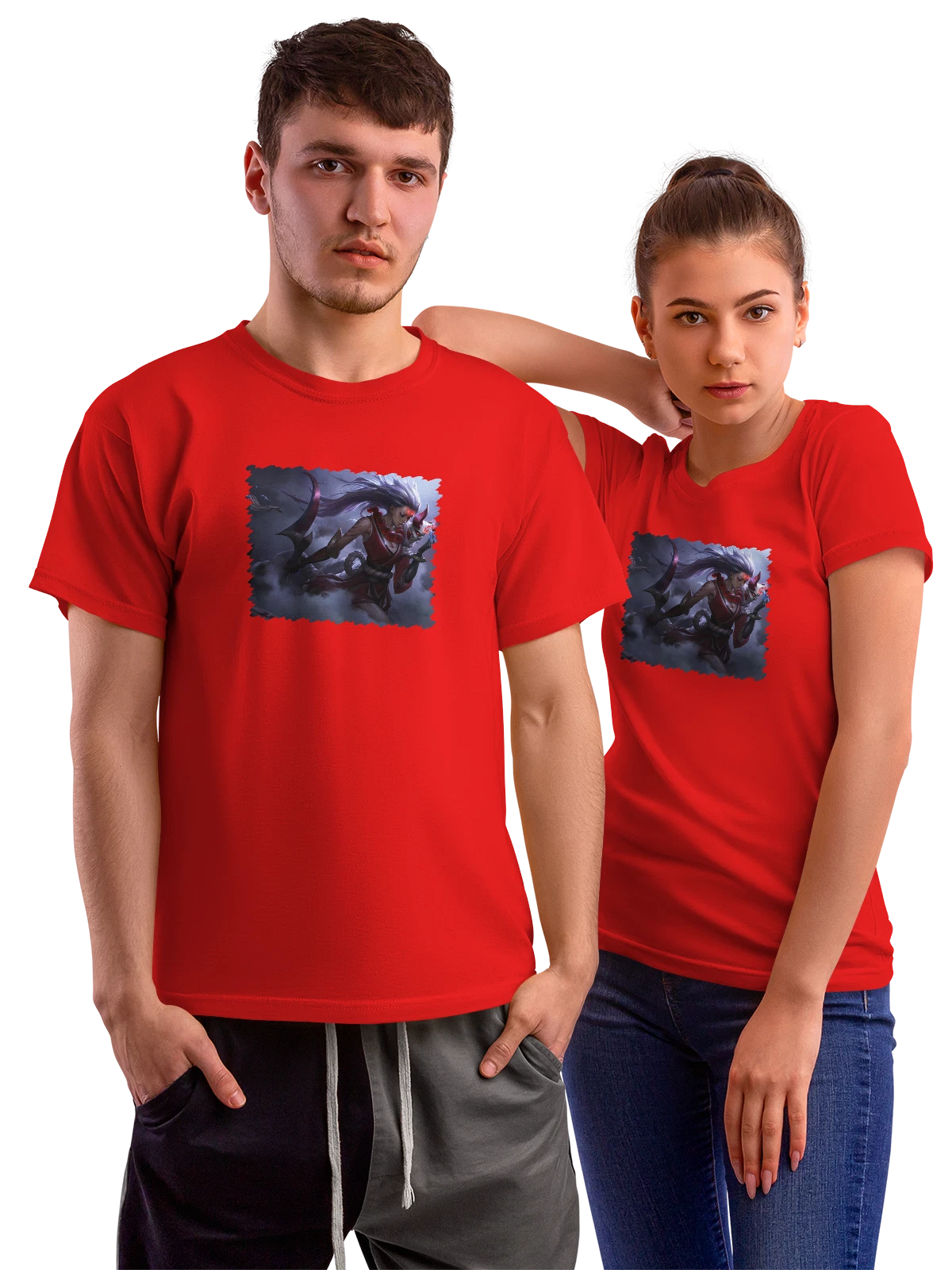 Футболка Игра Blood Moon Diana League of Legends красная с принтом — аниме арт — Красная, фото 1
