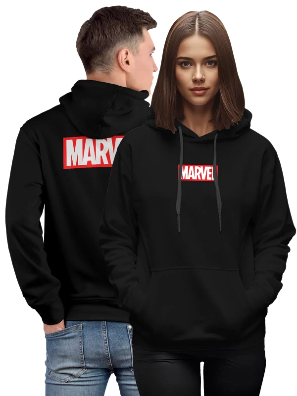 Худи марвел marvel логотип — Чёрная, фото 1