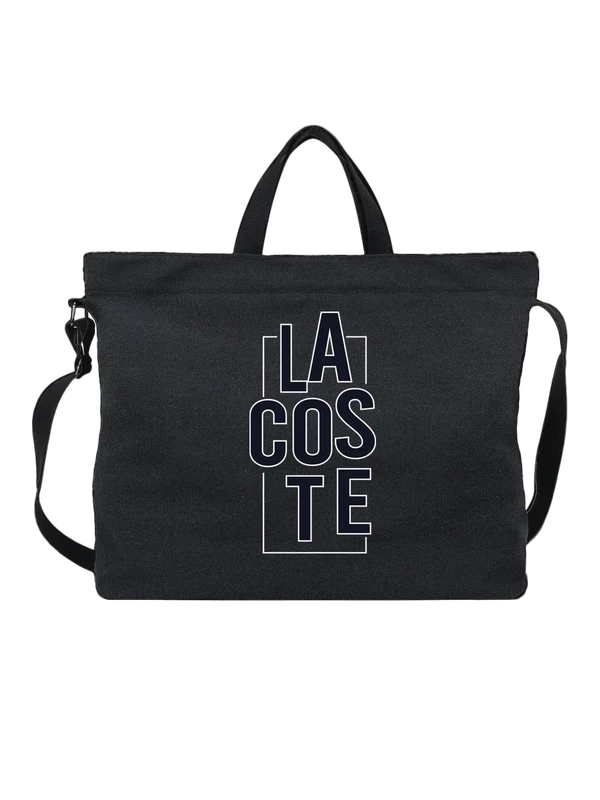 Сумка с надписью LA COTE в оранжевых тонах — Чёрная, фото 1